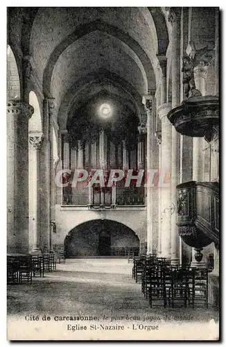Cartes postales Cite de Carcassonne Eglise St Nazaire L'Orgue