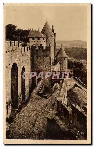 Ansichtskarte AK Carcassonne Le Cite Les machicoulis et la Porte du Senechal