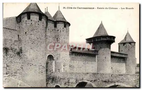 Cartes postales Cite de Carcassonne Entree du Chateau Les Hourds