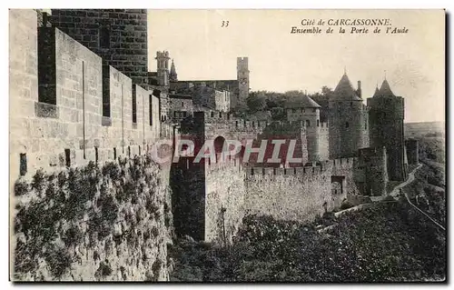 Ansichtskarte AK Cite de Carcassonne Ensemble de la Porte de l&#39Aude