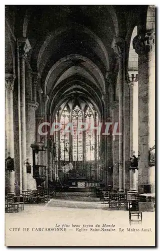 Ansichtskarte AK Cite De Carcassonne Eglise Saint Nazaire Le Maitre Autel