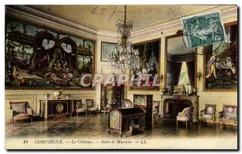 Ansichtskarte AK Compiegne Le Chateau Salon de Musique