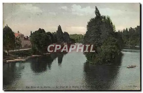 Cartes postales Les Rives De La Marne Le quai De La Marne a la Varenne et l&#39ile
