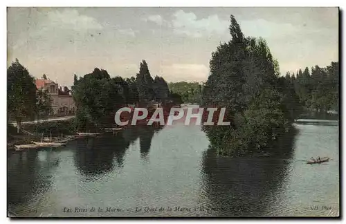 Cartes postales Les Rives De La Marne Le quai De La Marne a la Varenne et l'ile