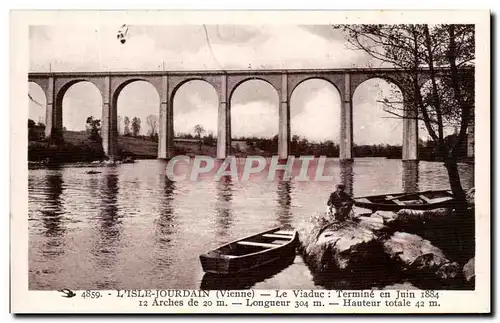 Cartes postales L&#39Isle Jourdain Le Viaduc Termine En Juin 1884