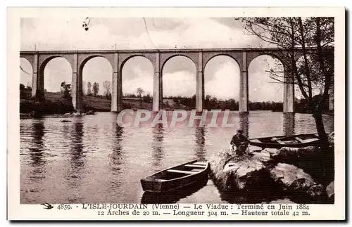Cartes postales L'Isle Jourdain Le Viaduc Termine En Juin 1884