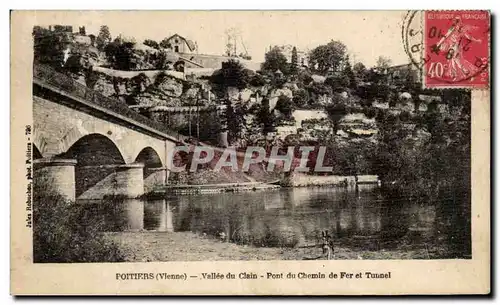 Cartes postales Poitiers Vallee Du chain Pont Chemin De Fer Et Tunnel