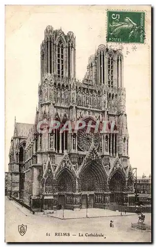 Cartes postales Reims La Cathedrale