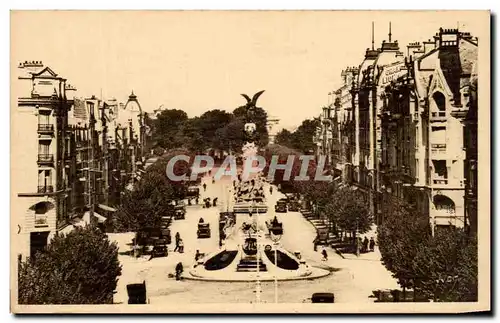 Ansichtskarte AK Reims La Fontaine Sube Et Place Drouet d&#39Erlon