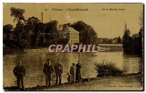 Cartes postales Vienne Chatelllerault Ile Et Moulin Joany tres animee