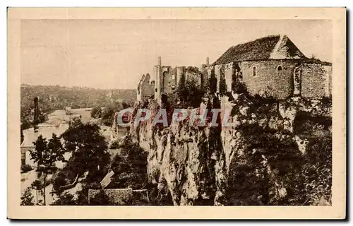 Ansichtskarte AK Le Poitou Pittoresque Angles Sur l&#39Anglin Les Ruines Du Chateau Et De Sa Chapelle