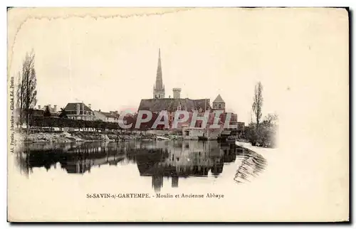 Cartes postales St Savin Gartempe Moulin Et Ancienne Abbaye