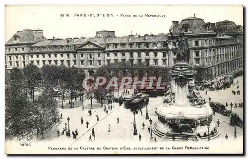 Cartes postales Paris Place de la Republique Tramway