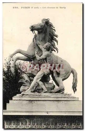 Cartes postales Paris Les Chevaux de Marly Cheval