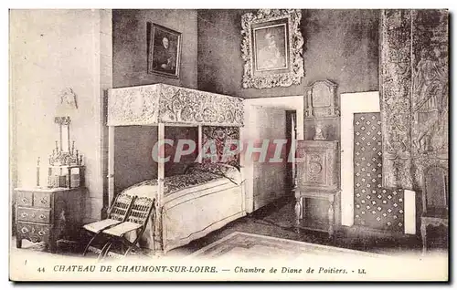 Cartes postales Chateau De Chaumont sur Loire Chambre de Diane de Poitiers