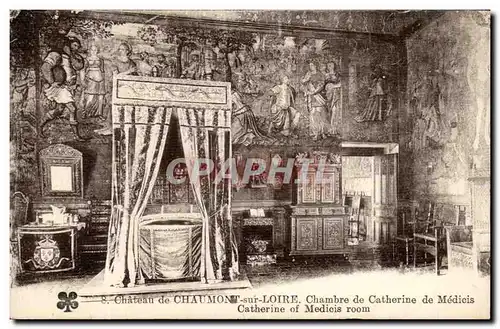 Cartes postales Chateau De Chaumont sur Loire Chambre de Catherine de Medieis