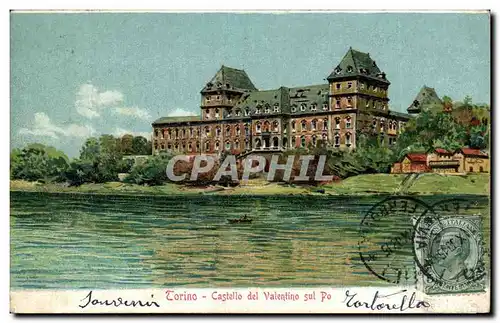 Cartes postales Torino Castello del Valentino sul po