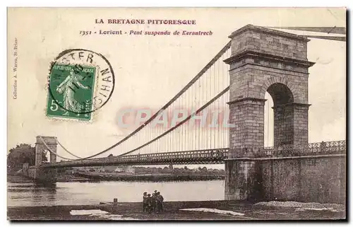 Ansichtskarte AK La Bretagne Pittoresque Lorient Pont suspendu de Kerantrech
