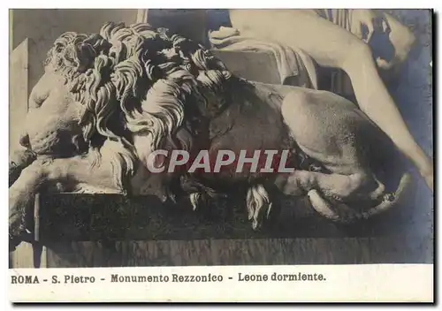 Cartes postales Roma Pietro Monumento Rezzonico Leone Dormiente Lion