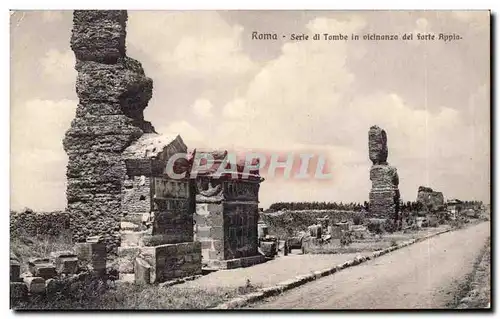 Ansichtskarte AK Roma Serie di Tombe in Vicinanza del forte Appia