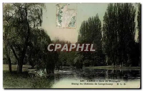 Ansichtskarte AK Paris Bois de Boulogne Etang du Chateau de Longchamp