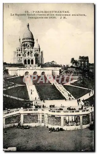 Ansichtskarte AK Paris Montmartre Le Square Saint Pierre et les Nouveaux Escaliers Montmartre