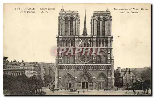 Ansichtskarte AK Paris Notre Dame et le Parvis