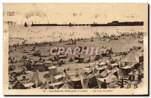 Ansichtskarte AK Les Sables d&#39Olonne vue Vers Les Jetees