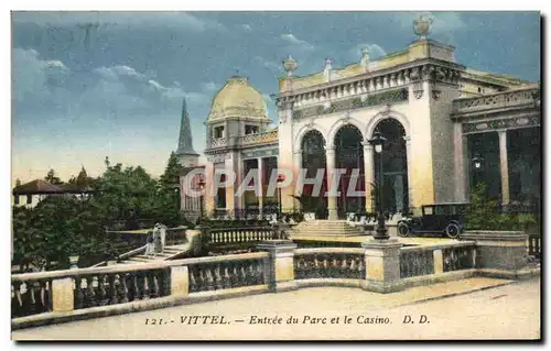 Cartes postales Vittel Entree Du Parc Et Le Casino