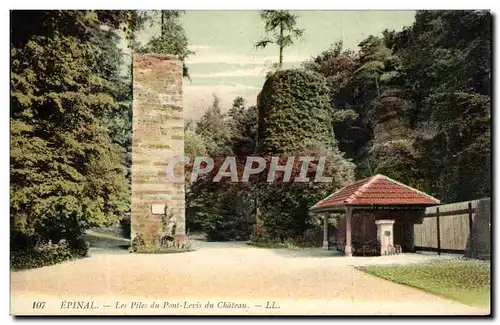 Cartes postales Epinal Les Piles Du Pont Levis Du Chateau