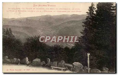 Cartes postales Les Hautes vosges La Vallee De Munster Vue Prise De l'Altenberg Confluent des deux Fecht