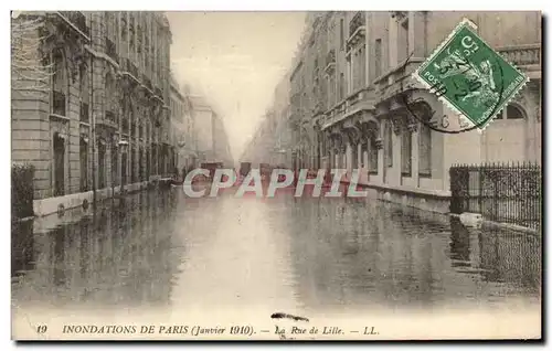 Ansichtskarte AK Inondations De Paris La Rue De Lille Janvier 1910