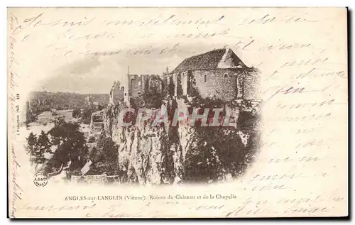 Cartes postales Angles Sur Langlin Ruines Du Chateau Et De La Chapelle