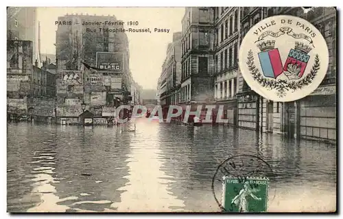 Cartes postales Paris Janvier Fevrier 1910 Rue Theophile Roussel Passy