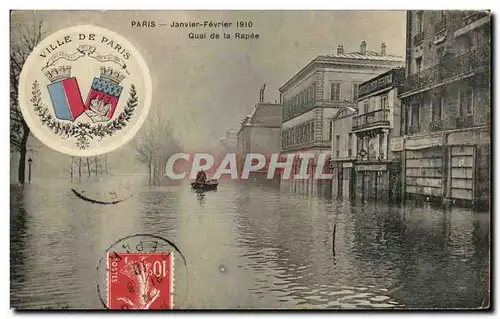 Cartes postales Paris Quai De La Rapee Inondations 1910
