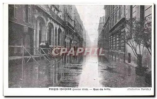 Cartes postales Paris Inonde Rue De Lille