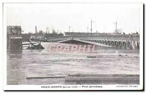 Cartes postales Paris Inonde Pont Mirabeau