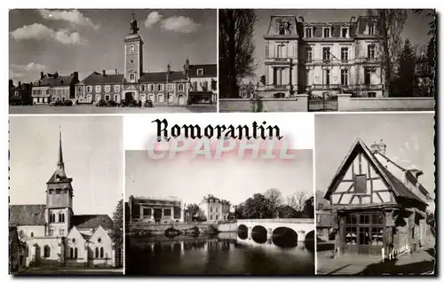 Cartes postales moderne Les Merveilles Du Val de Loire Romorantin La place de la Paix L&#39hotel de ville