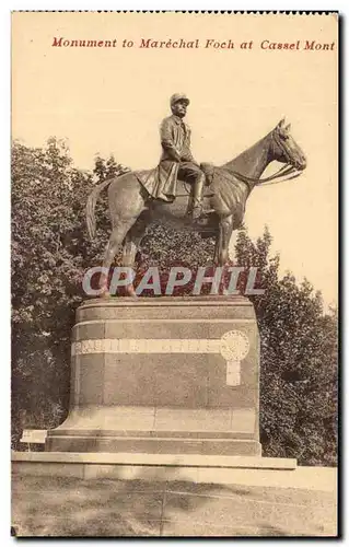 Cartes postales Monument to Marechal Foch at Cassel Mont Militaria Cheval