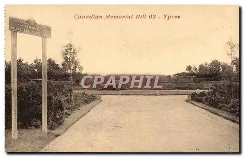 Ansichtskarte AK Canadian Memorial Hill 62 Ypres Militaria