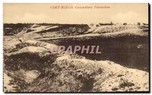 Ansichtskarte AK Vimy Ridge Canadian Trenches Militaria