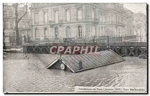 Ansichtskarte AK Inondations de Paris Gare des Invalides