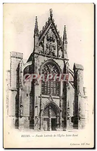 Ansichtskarte AK Reims Facade Laterale de I&#39Eglise Saint Remi