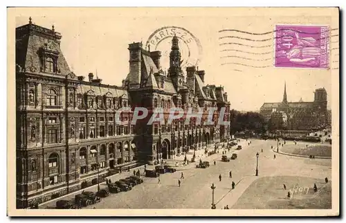 Ansichtskarte AK Paris En Flanant L&#39Hotel de Ville