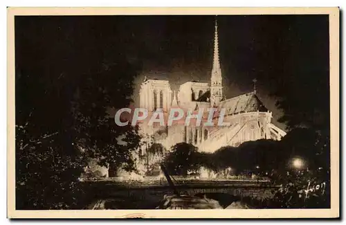 Cartes postales Paris En Flanant Notre Dame illuminee