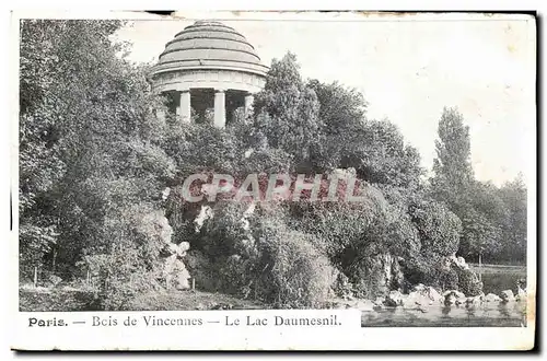 Cartes postales Paris Bois de Vincennes Le lac Daumesnil