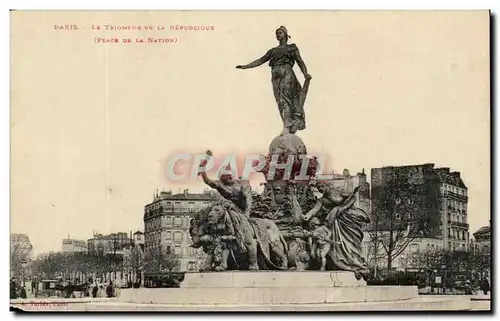 Ansichtskarte AK Paris Le Triomphe de la Republique Lion