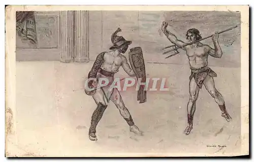 Cartes postales Gladiateurs Rome Jeux