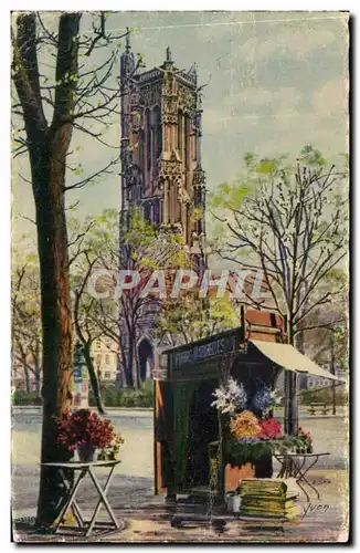 Ansichtskarte AK Paris En Flanant la tour Saint Jacques