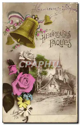 Cartes postales Heureuses Paques Cloche